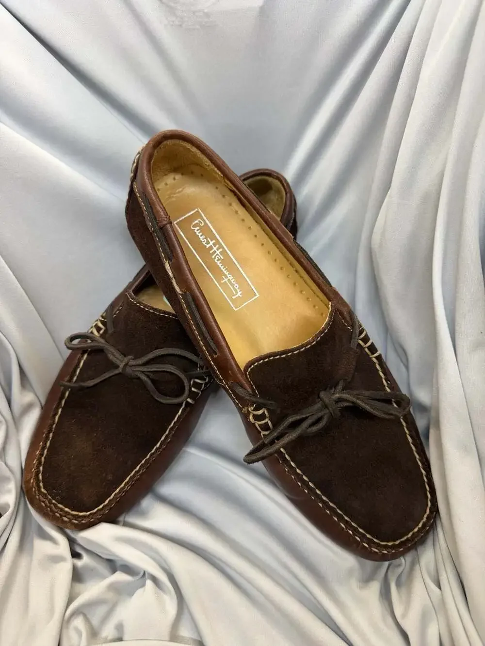 Ernest Hemingway Leather and Suede Moccasin Driving Loafers